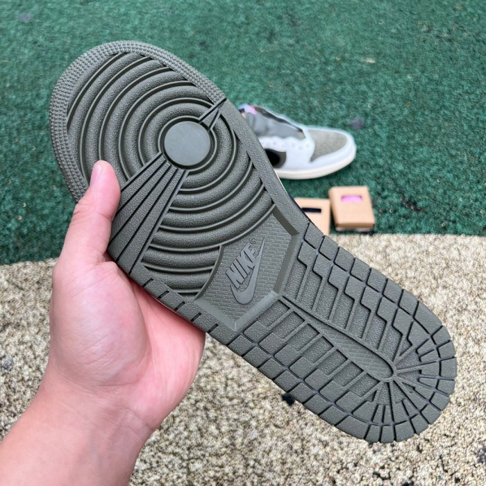 Authentic Travis Scott x Air Jordan 1 Low “Medium Olive”