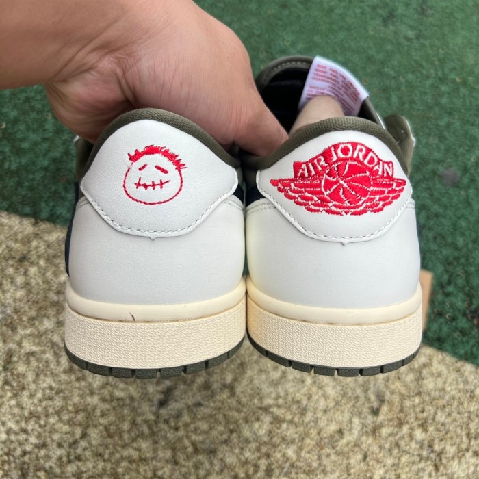 Authentic Travis Scott x Air Jordan 1 Low “Medium Olive”