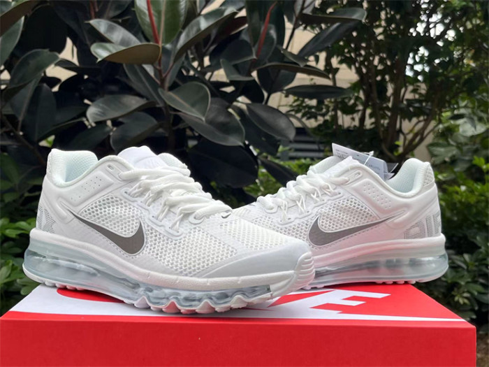Authentic Nike Air Max 2013 White Metallic Silver
