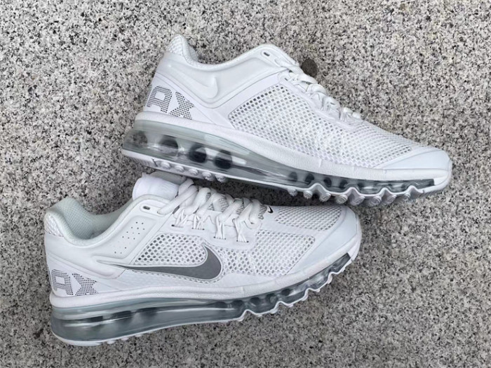 Authentic Nike Air Max 2013 White Metallic Silver