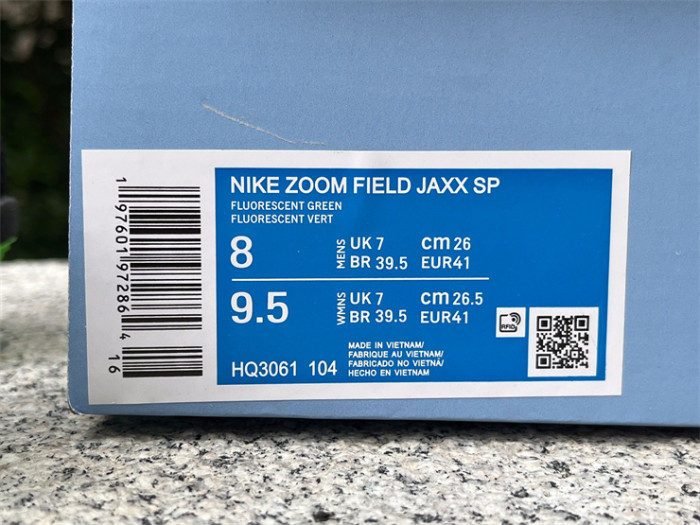 Authentic Travis Scott x Nike Zoom Field Jaxx Fluorescent Green