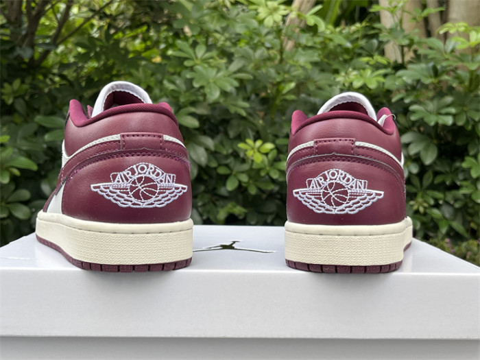 Authentic Jordan 1 Low Bordeaux Women
