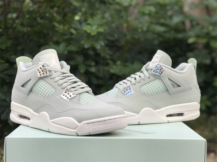 Authentic Air Jordan 4 Seafoam Sail