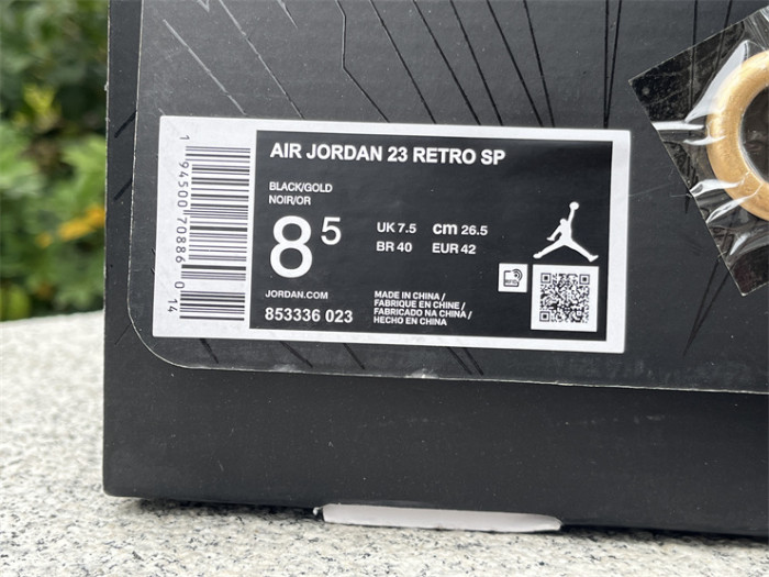 Authentic Air Jordan 23 Trophy Room Black