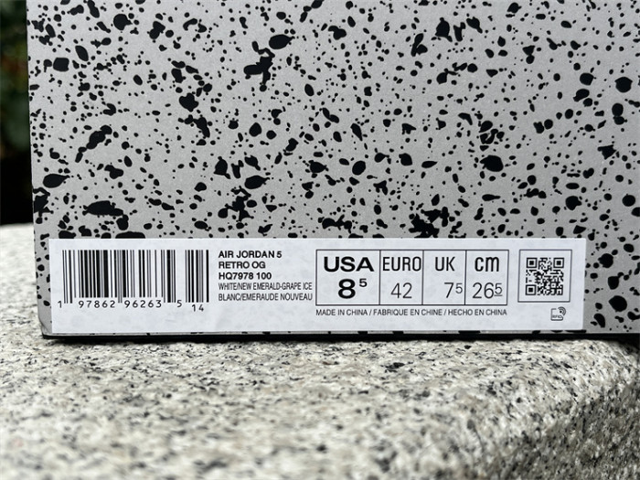 Authentic Air Jordan 5 “Grape” 2025
