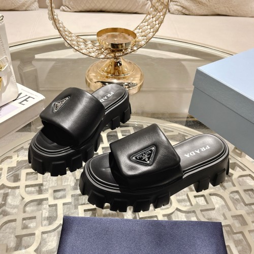 Prada women slippers 1：1 quality-134