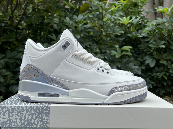 Authentic Air Jordan 3 Retro Sail Cement Grey