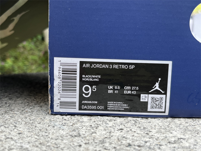 Authentic  Fragment Design x Air Jordan 3