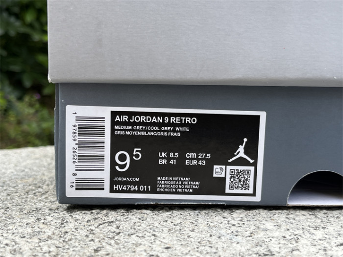 Authentic Air Jordan 9 “Cool Grey”   2025