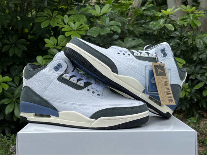 Authentic A Ma Maniére x Jordan 3 “Diffused Blue”