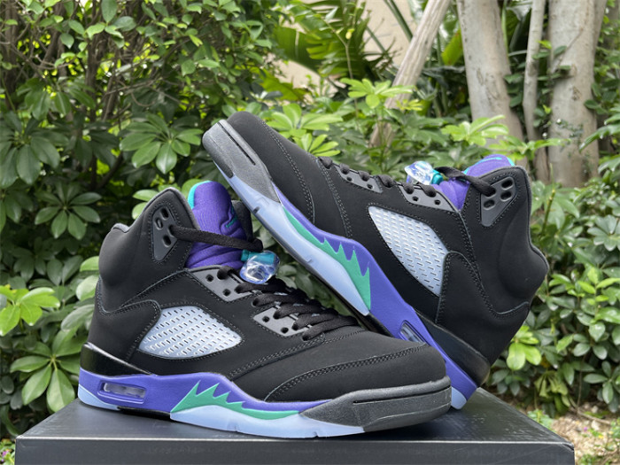 Authentic Air Jordan 5 Retro Black Grape