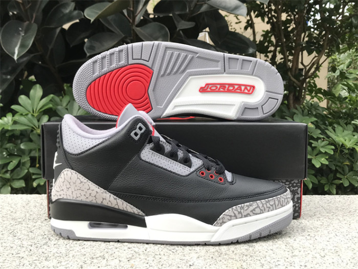 Authentic Air Jordan 3 “Black Cement” 2024 GS