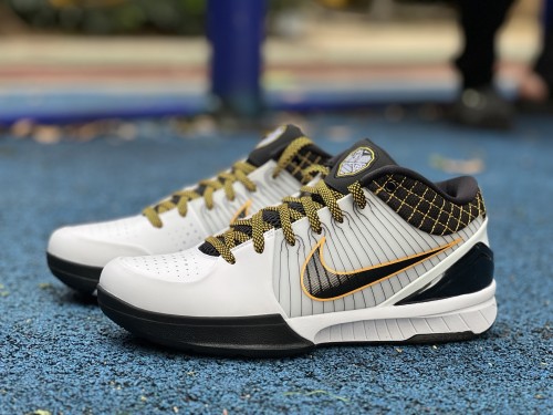 Authentic Nike Kobe 4 Protro White Black Del Sol