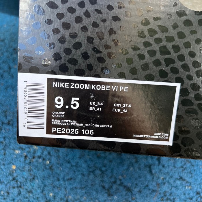 Authentic Nike Zoom Kobe 6 Protro PE Orange Pink