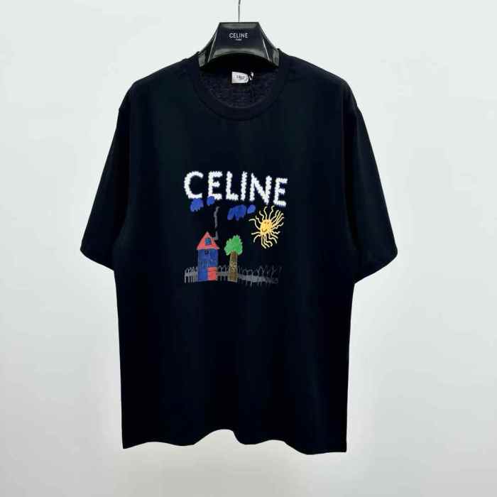 Celine shirt high end quality-113