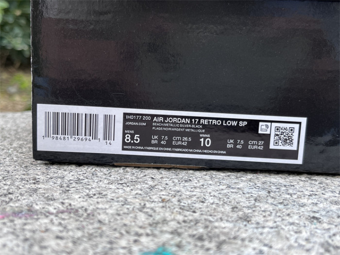 Authentic Infinite Archives Air Jordan 17 Low Beach