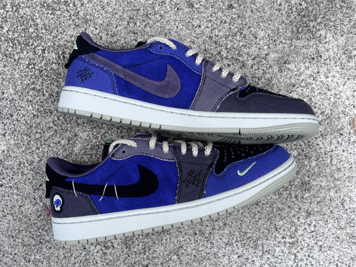 Authentic Zion Williamson x Air Jordan 1 Low OG “Voodoo”Blue