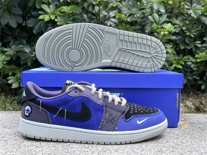 Authentic Zion Williamson x Air Jordan 1 Low OG “Voodoo”Blue