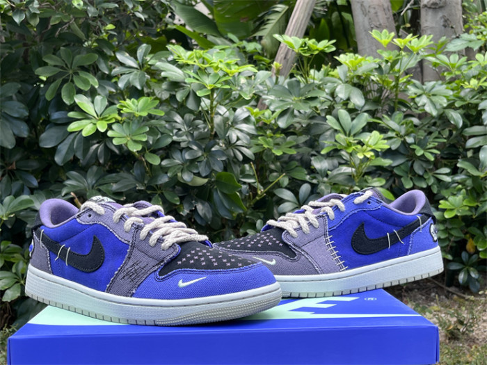 Authentic Zion Williamson x Air Jordan 1 Low OG “Voodoo”Blue