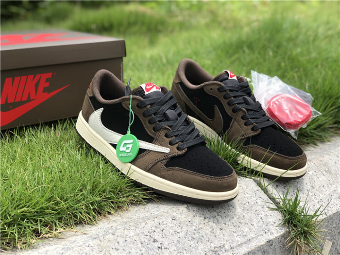 Authentic Travis Scott x Air Jordan 1 Low “Dark Mocha”