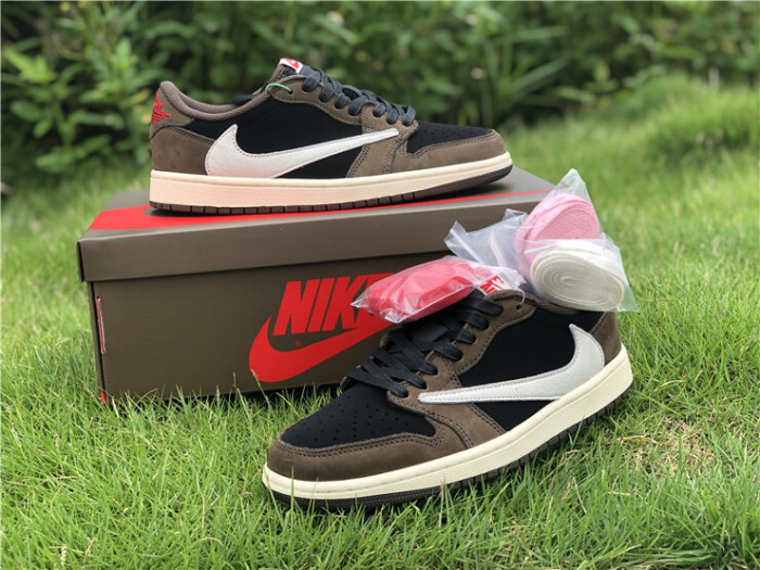 Authentic Travis Scott x Air Jordan 1 Low “Dark Mocha”