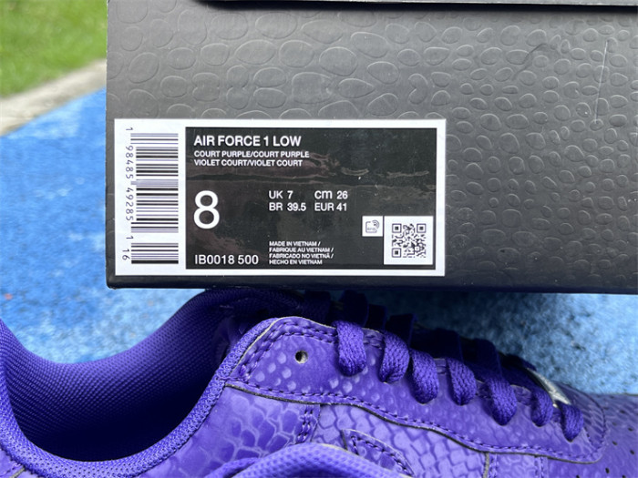 Authentic Nike Air Force 1 Low Kobe Forever “Court Purple”