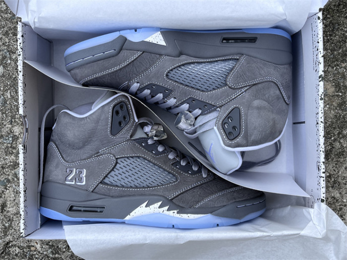 Authentic Air Jordan 5 Wolf Grey