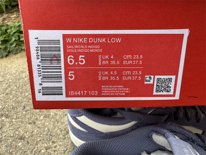 Authentic Nike Dunk Low World Indigo Mini Swoosh