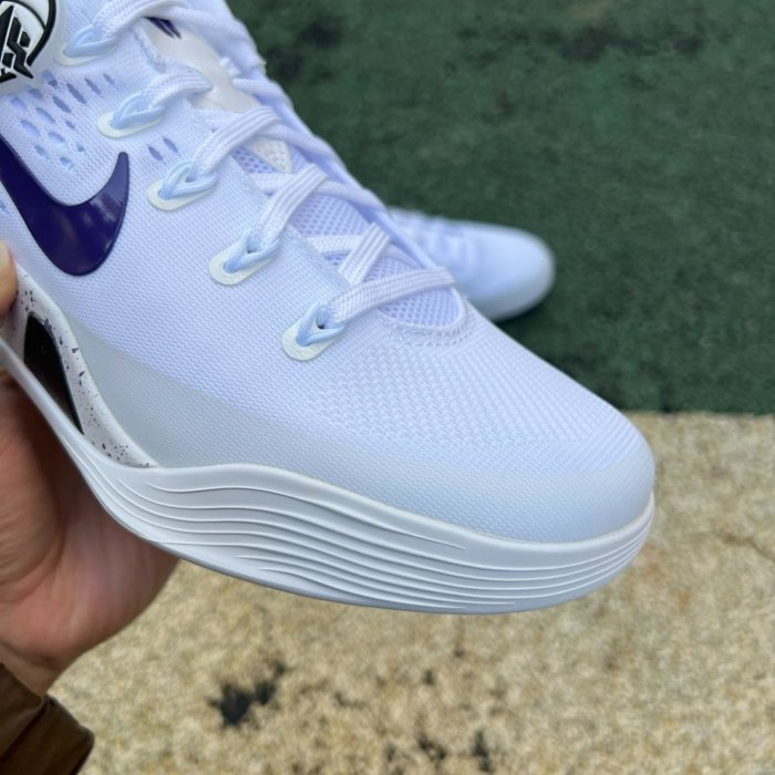 Authentic Nike Kobe 9 Elite Low EM Protro White Court Purple