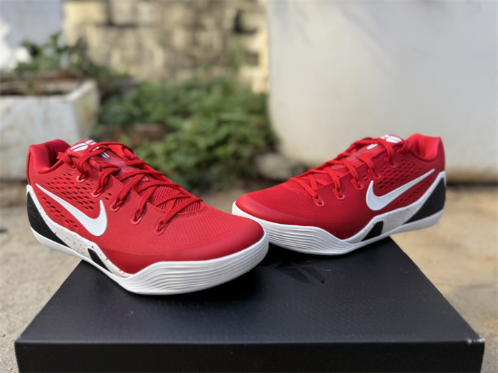 Authentic Nike Kobe 9 EM Low Protro TB University Red