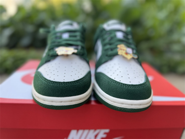 Authentic Nike Dunk Low Gorge Green Gold Mini Swoosh
