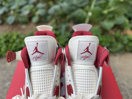 Authentic Air Jordan 4 Retro Valentine's Day Sierra Red