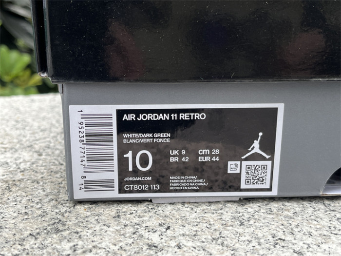 Authentic Air Jordan 11 White Green