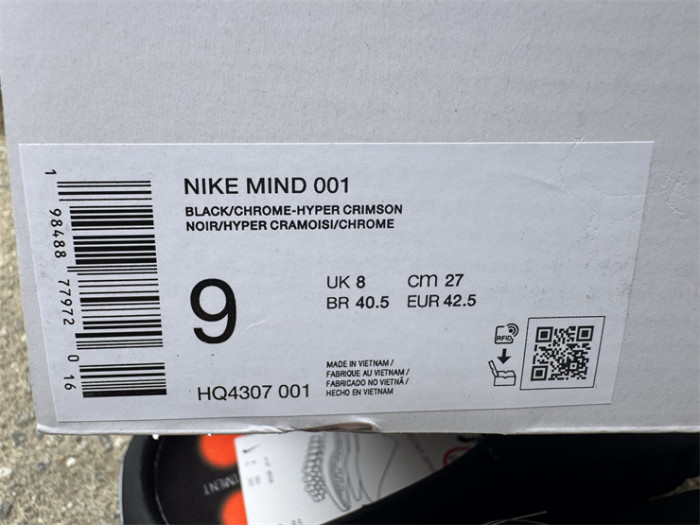 Nike Mind 001 Slide Black Chrome (fit small)