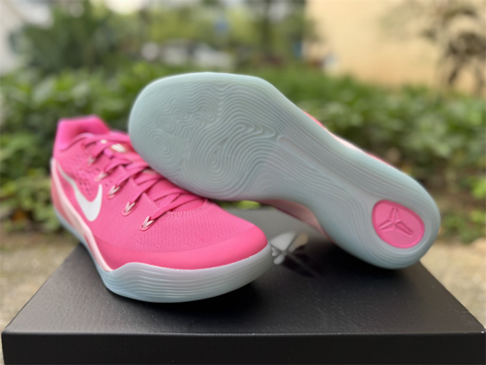Authentic Nike Kobe 9 EM Low Protro Kay Yow Think Pink