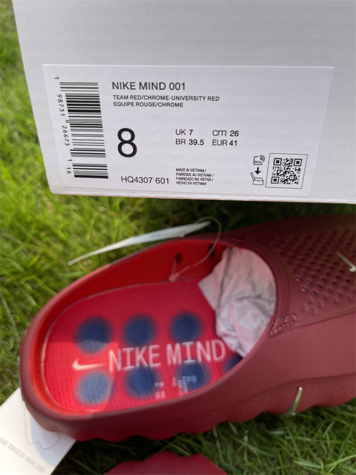 Nike Mind 001 Slide Team Red University Red (fit small)