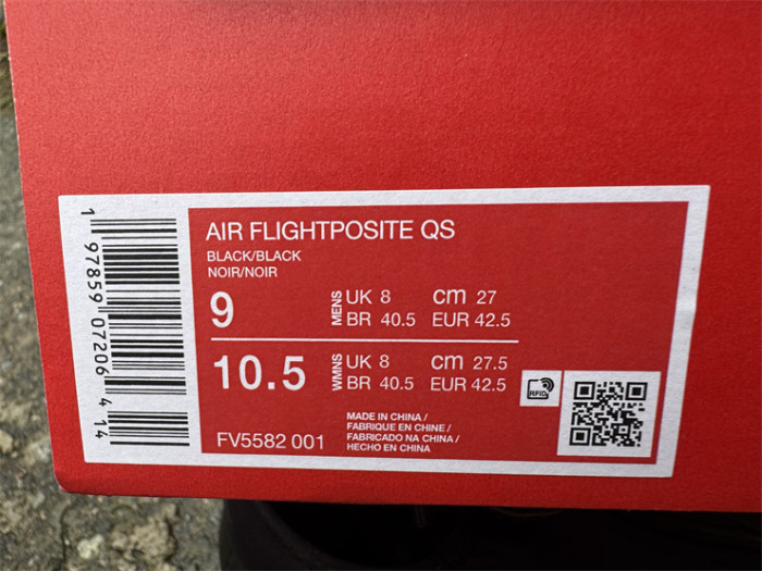 Authentic Nike Air Flightposite Black