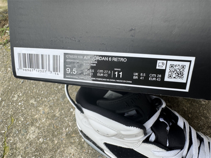 Authentic Air Jordan 6 Oreo 2026
