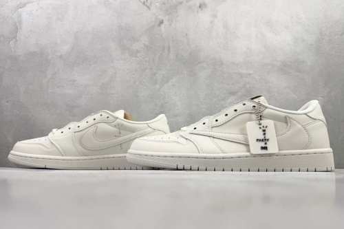 Authentic Jordan 1 Retro Low OG SP  Travis Scott Michael Rubin White Party (Friends and Family)  GS