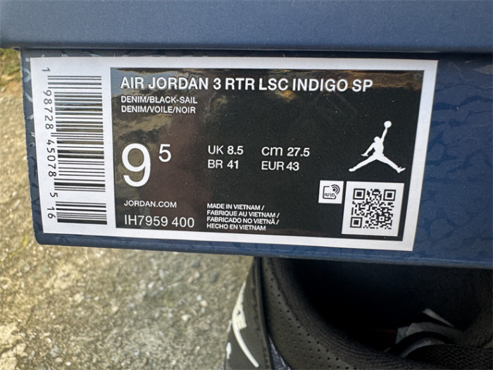 Authentic Jordan 3 Retro Levi’s Indigo