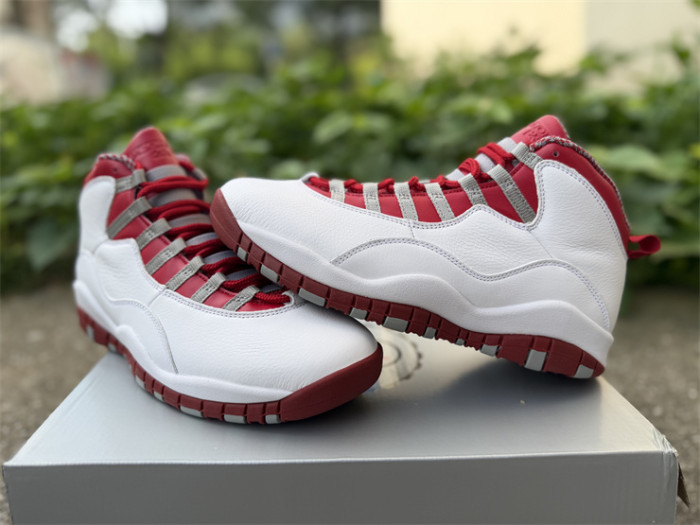 Authentic Air Jordan 10 Retro Red Steel
