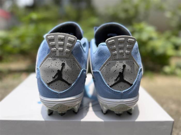 Authentic Air Jordan 4 Retro Golf University Blue Cleats
