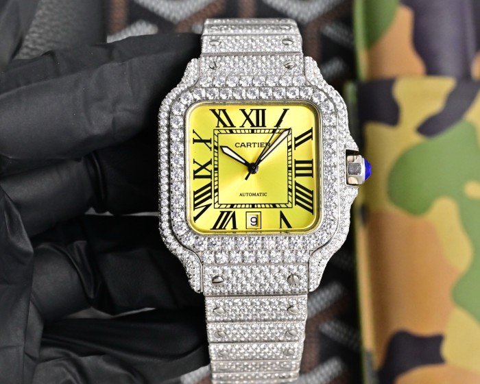Cartier Watches High End Quality-017（Moissanite Diamond)