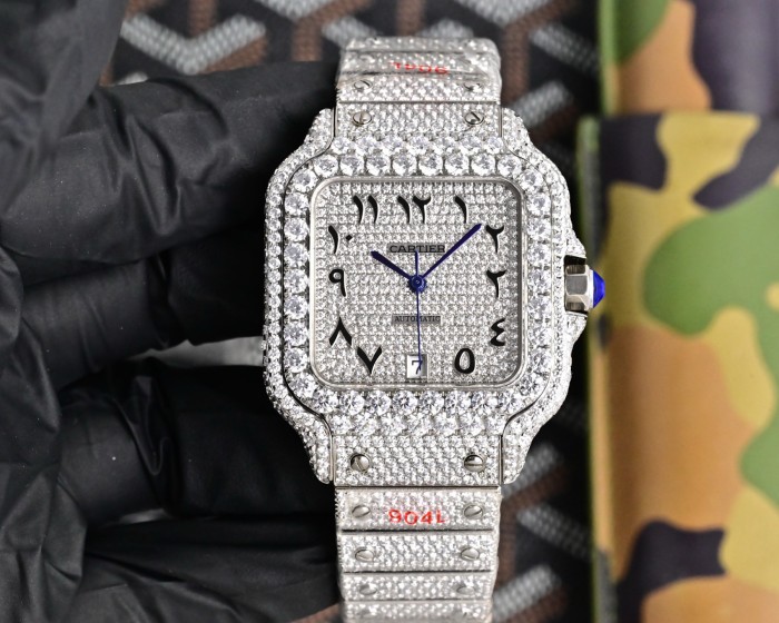 Cartier Watches High End Quality-004（Moissanite Diamond)