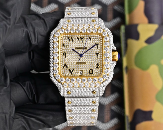 Cartier Watches High End Quality-002（Moissanite Diamond)