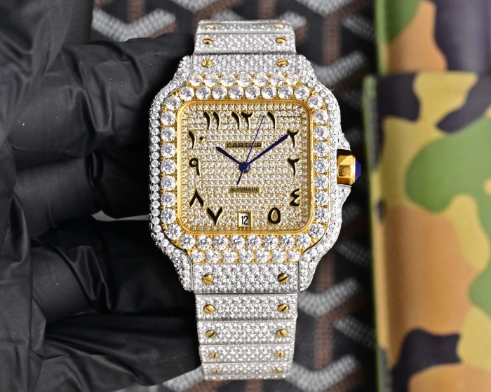 Cartier Watches High End Quality-002（Moissanite Diamond)