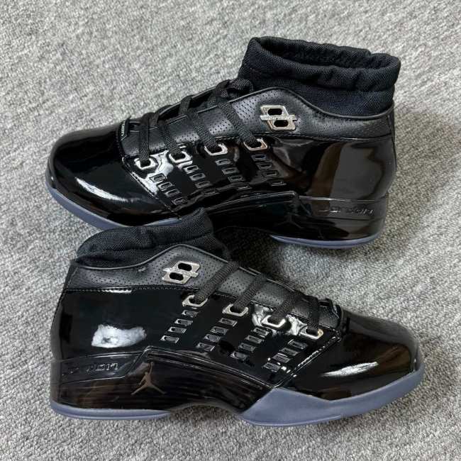 Authentic Air Jordan 17 Low ‘Black Patent’
