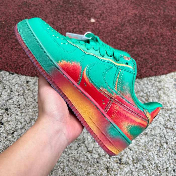 Authentic Nike Air Force 1 Low '07 Stadium Green Crimson