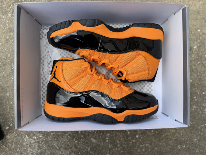 Authentic Air Jordan 11 Retro Orange Black