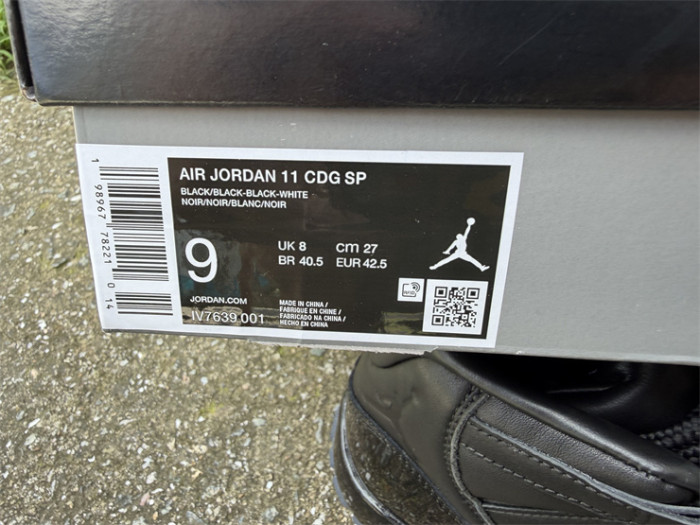 Authentic Comme des Garçons Homme Plus x Air Jordan 11 Black